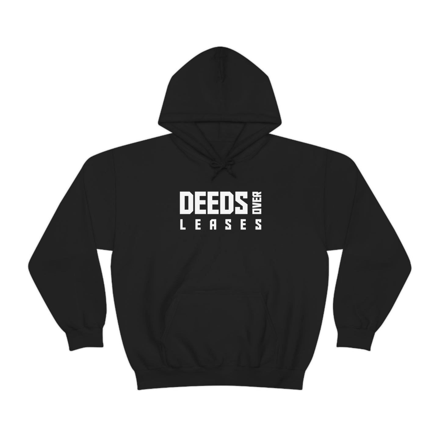 "Deeds over Leases" Unisex Heavy Blend™ Hooded Sweatshirt